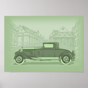 Retro Car Artwork Poster