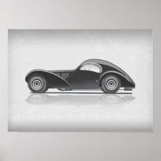 Retro Car Artwork Poster