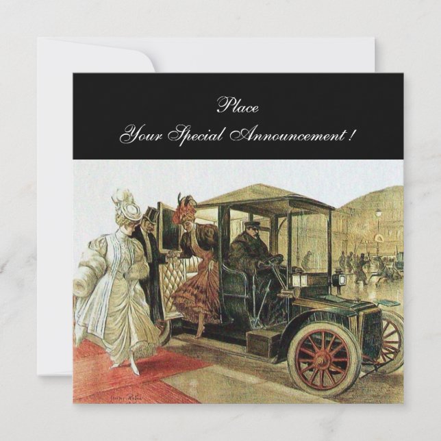 RETRO CAR , AUTO RESTORATION 2,red yellow black Announcement (Front)