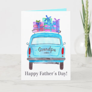 Retro Car Customizable Father's Day Card