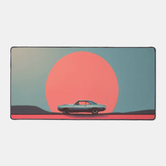 Retro Car Minimal Sunset Artwork