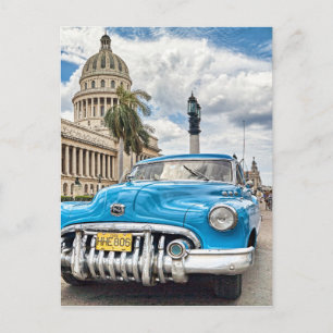 Retro car postcard