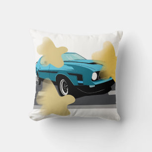 Retro Car Star Aesthetic Pillow