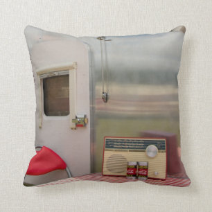 Retro Caravan American Mojo Pillow/CushionA Throw Pillow