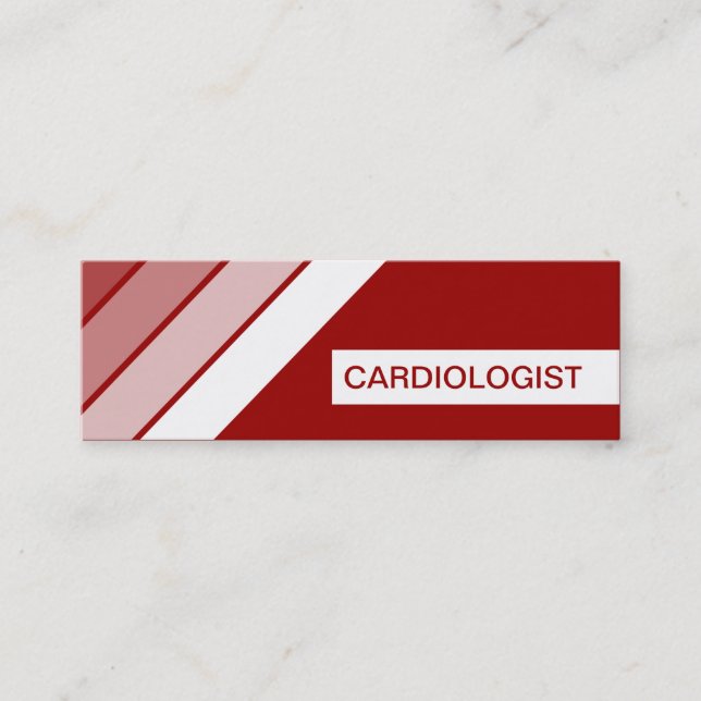 retro CARDIOLOGIST Mini Business Card (Front)