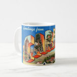 Retro Carmel California Greeting Mug<br><div class="desc">Stunning retro postcard greeting from Carmel, California repurposed!</div>