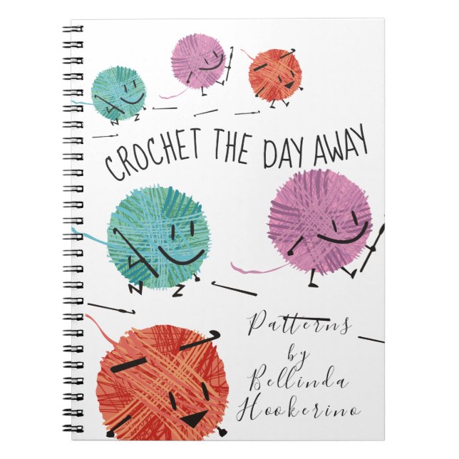 Rétro carnet mignon de motif de crochets de (Devant)