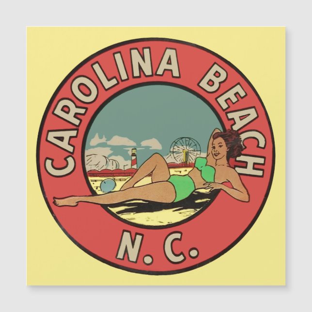 Retro Carolina Beach Roundel (Front)