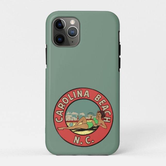 Retro Carolina Beach Roundel Case-Mate iPhone Case (Back)