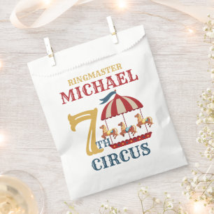 Retro Carousel Circus Carnival Birthday Favour Bag