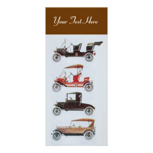 RETRO CARS 2- Auto repair automotive brown Rack Card