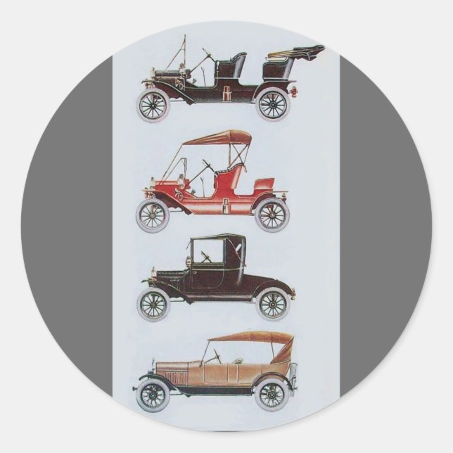 RETRO CARS 2- Auto repair automotive Classic Round Sticker (Front)