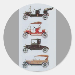 RETRO CARS 2- Auto repair automotive Classic Round Sticker