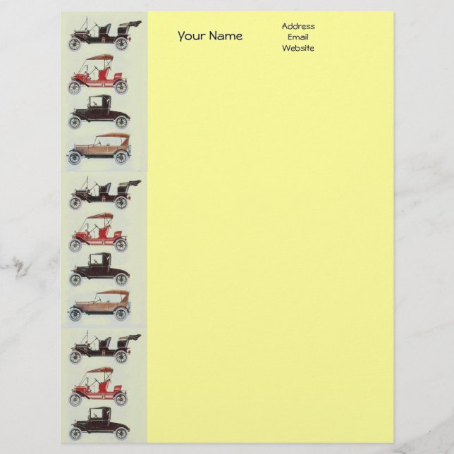 RETRO CARS 2 AUTO RESTORATION grey red black Letterhead (Front)