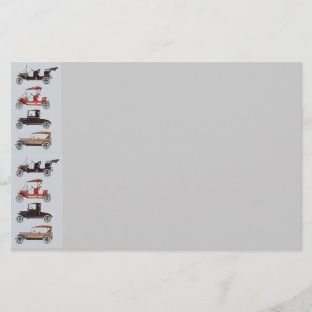 RETRO CARS 2 , AUTO RESTORATION grey red grey Stationery (Front)