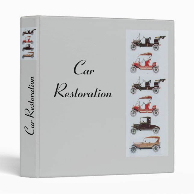 RETRO CARS 2  RESTORATION BINDER (Front/Spine)