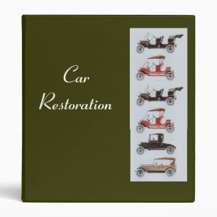 RETRO CARS 2  RESTORATION khaki Binder