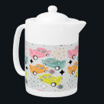 Retro Cars Atomic Starburst Modern Mid Century<br><div class="desc">A super cute pattern of cars,  atomic starbursts and abstract shapes inspired by retro mid century designs in on lovely colourful tones.</div>
