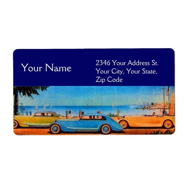 RETRO CARS - Auto repair automotive ,blue (Front)