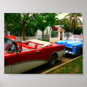 Retro cars in Cuba Poster