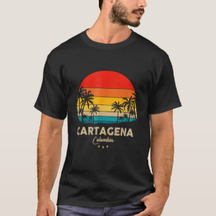 Retro Cartagena - Colombia Souvenir Sunset - Great T-Shirt