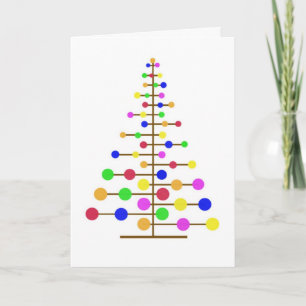 Rétro carte d'arbre de Noël