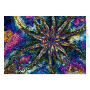 Rétro carte d'art d'étoile velue