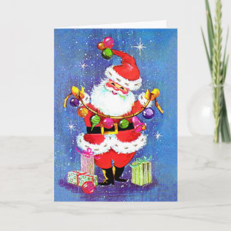 Rétro carte de Noël vintage