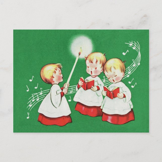 Rétro carte de Noël vintage (Devant)