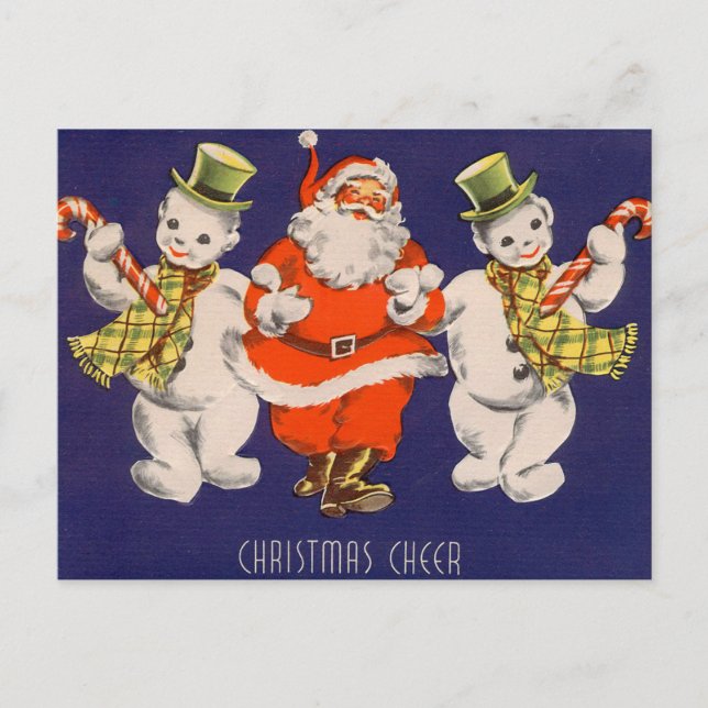 Rétro carte de Noël vintage (Devant)