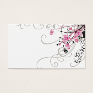 Rétro carte de profil de fleurs