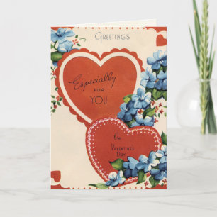 Rétro carte de Saint-Valentin