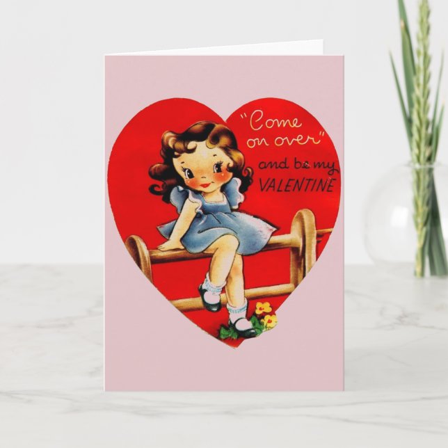 Rétro carte de Saint-Valentin (Devant)