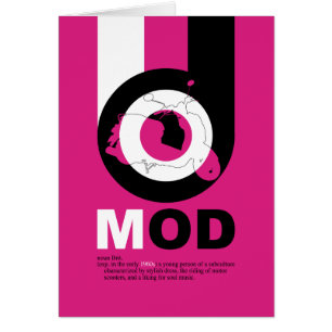 Rétro carte de scooter de mod