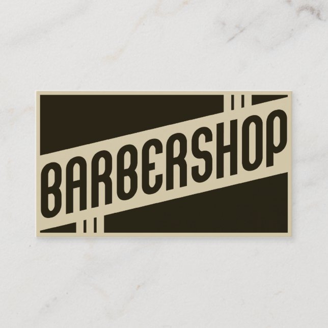 rétro carte de timbre de raseur-coiffeur (Devant)
