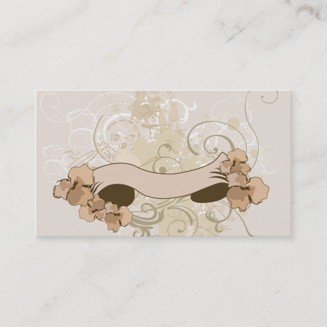 Rétro carte de visite de bannière (Devant)