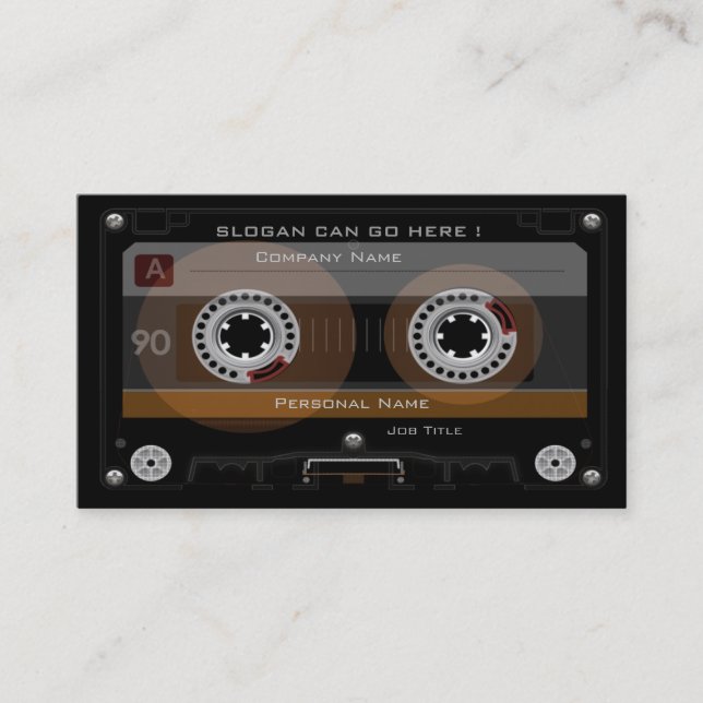 Rétro carte de visite de MixTape de cassette de (Devant)