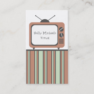 Rétro carte de visite de poste TV