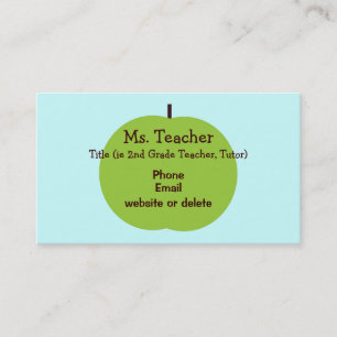 Rétro carte de visite de professeur d'Apple