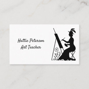Rétro carte de visite de professeur d'art