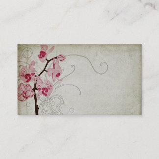 Rétro carte de visite d'orchidées