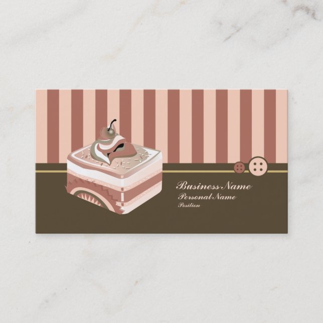 Rétro carte de visite doux de boulangerie de (Devant)