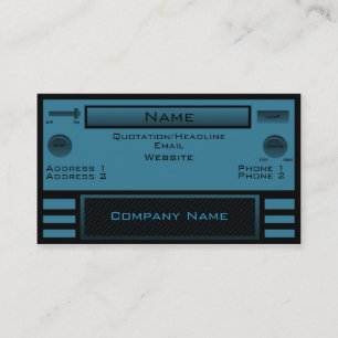 Rétro carte de visite par radio, bleu