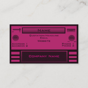 Rétro carte de visite par radio, rose