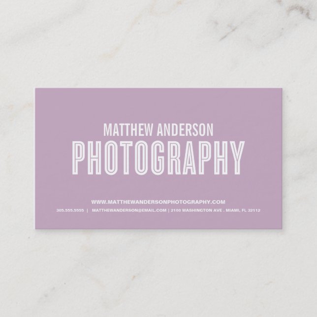 RETRO | CARTE DE VISITE PHOTOGRAPHIQUE (Devant)