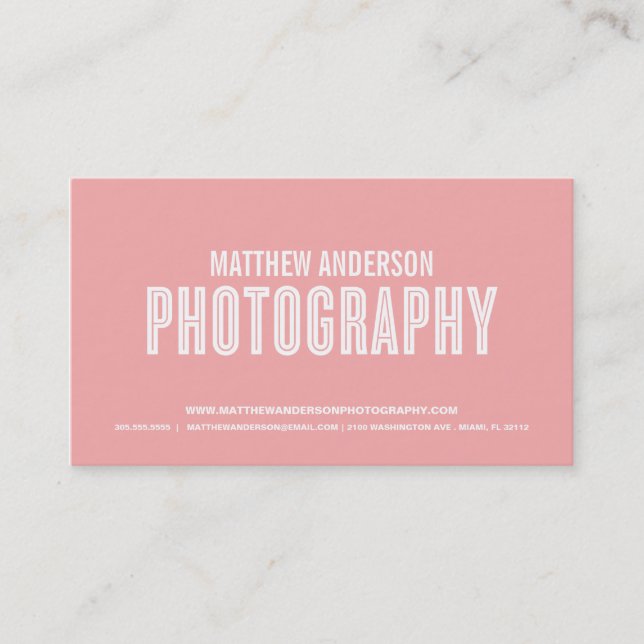RETRO | CARTE DE VISITE PHOTOGRAPHIQUE (Devant)
