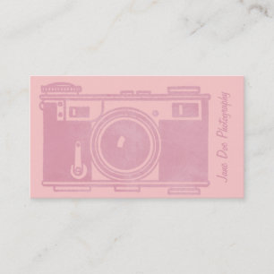Rétro carte de visite vintage rose