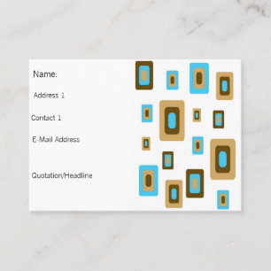 Rétro carte de visite volumineux de carrés finis