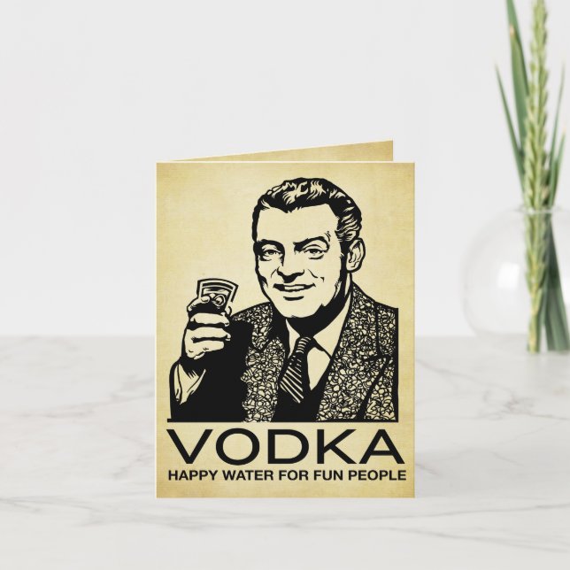 Rétro carte de vodka (Devant)