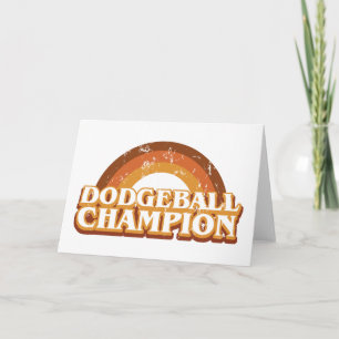 Rétro carte de voeux de champion de Dodgeball